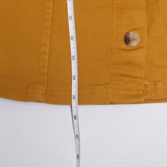 H&M Divided Dress Women's Size 2 Denim Overall Jumper Mustard Gold 90s Y2K Retro - Picture 6 of 16